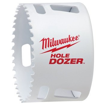 Milwaukee Hole Dozer 49-56-0183 Hole Saw, 3-1/4 in Dia, 1-5/8 in D Cutting, 5/8-18 Arbor, 4 TPI