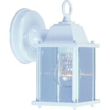 Boston Harbor AL1037-4-3L Outdoor Wall Lantern, 120 V, 60 W, A19 or CFL Lamp, Aluminum Fixture, White