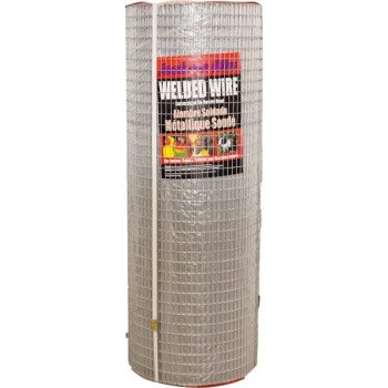 Jackson Wire 10 08 38 14 Welded Wire Fence, 100 ft L, 36 in H, 1/2 x 1 in Mesh, 16 Gauge, Galvanized