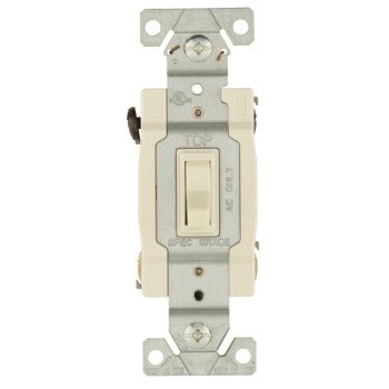 Eaton Wiring Devices 1242-7LA-BOX Toggle Switch, 15 A, 120 V, 4 -Position, Lead Wire Terminal, Light Almond