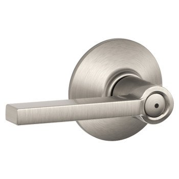 Schlage F Series F40VLAT619 Privacy Lever, Mechanical Lock, Satin Nickel, Metal, Residential, 2 Grade