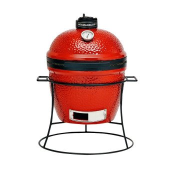 Kamado Joe JR. KJ13RH Charcoal Grill, 148 sq-in Primary Cooking Surface, Red, Ceramic Body