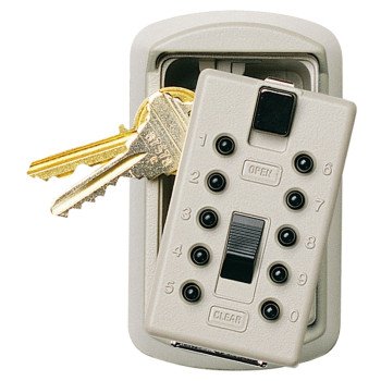 Kidde 001371C Key Safe, 2 Key, Pushbutton Lock, Clay, 3.88 x 2.31 x 1.69 in Dimensions