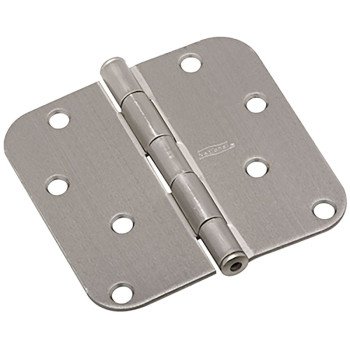 National Hardware N830-243 Door Hinge, Cold Rolled Steel, Satin Nickel, Non-Rising, Removable Pin, Full-Mortise Mounting