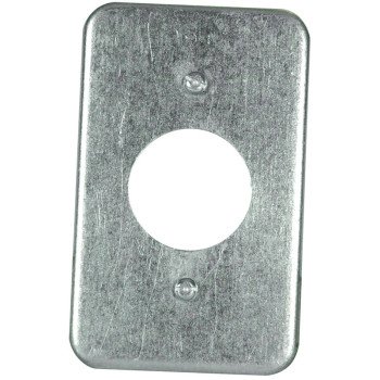 Hubbell 11C3BAR Utility Box Cover, 1.4 in Dia, 4 in L, 2-1/2 in W, Metal