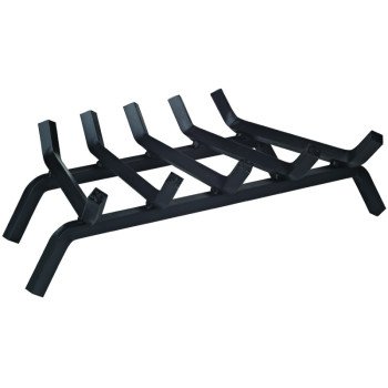 Simple Spaces LTFG-W23-X 23'' Fireplace Grate, 5-Bar, Steel/Wrought Iron