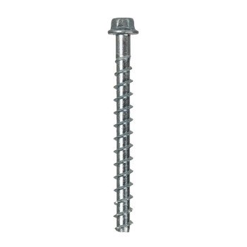 Simpson Strong-Tie Titen HD THDB25312HF1 Heavy-Duty Screw Anchor, 1/4 in Dia, 3-1/2 in L, Carbon Steel, Zinc