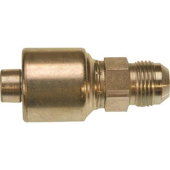 Gates MegaCrimp G25165-0808 Hose Coupling, 3/4-16, Crimp x JIC, Straight Angle, Steel, Zinc