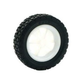 Laser 42444 Wheel, 6 in Dia x 1-1/2 in W Tire, Plastic Rim