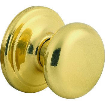 Kwikset Signature Series 788J 3CP Dummy Knob, Juno Design, Polished Brass, Residential, 1-3/4 to 1-3/8 in Thick Door