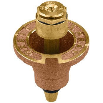 Orbit 54071 Sprinkler Head with Nozzle, 1/2 in Connection, FNPT, 15 ft, Brass