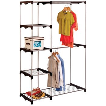 Honey-Can-Do WRD-02124 Free-Standing Closet, 45-1/4 in L, 19.7 in W, Plastic/Steel