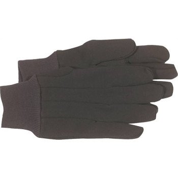 Boss B61061-S Work Gloves, S, Straight Thumb, Slip-On Cuff, Jersey, Brown