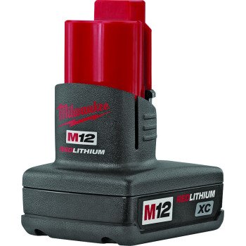 Milwaukee 48-11-2402 Rechargeable Battery Pack, 12 V Battery, 3 Ah, Includes: Sturdy Base