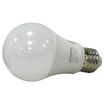 Sylvania 74084 LED Bulb, General Purpose, A19 Lamp, 40 W Equivalent, E26 Lamp Base, Frosted, Bright White Light