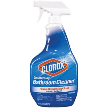 Clorox 08033 Bathroom Cleaner, 30 oz Bottle, Liquid, Citrus, Clear