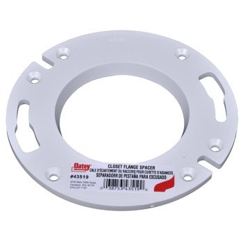 Oatey 43519 Closet Flange Spacer, PVC, White, For: Closet Flange