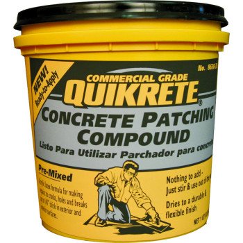 Quikrete 8650-35 Patching Compound, Gray/White, 1 qt Pail