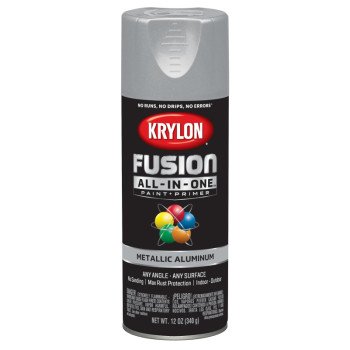 Krylon K02766007 Spray Paint, Metallic, Aluminum, 12 oz, Can