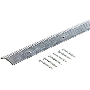 M-D 78006 Carpet Trim, 36 in L, 7/8 in W, Fluted Surface, Aluminum, Silver