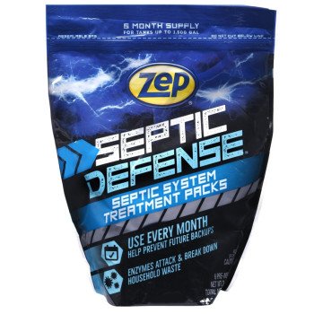 Zep Septi-Pak Series ZSTP6 Septic System Treatment, Solid, Brown, Mild, 12 oz Pouch