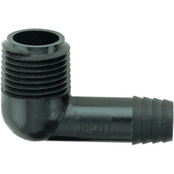 Toro 53304 Elbow, 3/8 x 1/2 in Connection, Barb x MNPT, Plastic