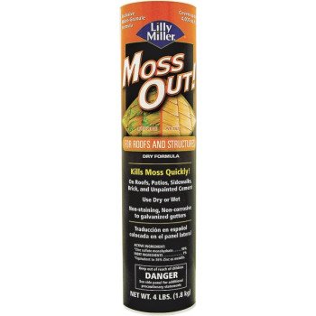 Moss Out! 100099152 Moss and Algae Killer, Granular, White, 4 lb