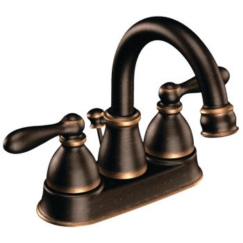 Moen Caldwell Series WS84667BRB Bathroom Faucet, 1.2 gpm, 2-Faucet Handle, Metal, Mediterranean Bronze, Lever Handle