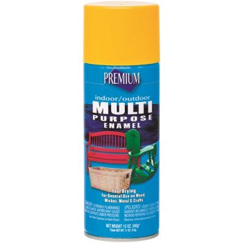 RUST-OLEUM 208270 Enamel Spray Paint, Gloss, Yellow, 12 oz, Can