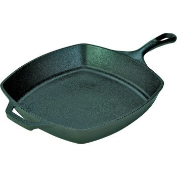 Lodge L8SQ3 Seasoned Skillet, 10-1/2 in Dia, Iron, Black