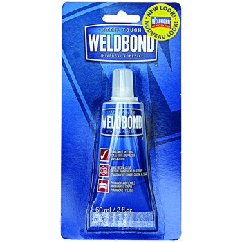 WELDBOND 8-120098 Multi-Purpose Self-Adhesive Universal Glue, 2 oz, 500 sq-ft, White/Clear, Thick Milky Liquid, Low Odor