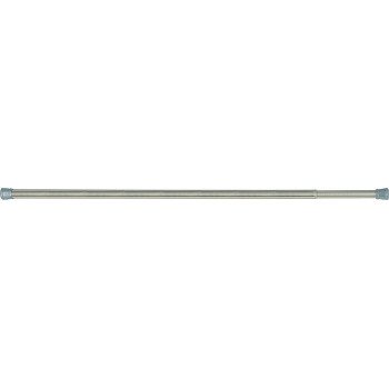 Simple Spaces SD-SR41-BN Shower Curtain Rod, 7-1/2 lb, 41 to 76 in L Adjustable, 1 in Dia Rod, Steel, Brushed Nickel