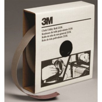 3M 211K 05028 Utility Cloth Roll, 50 yd L, 1-1/2 in W, 120 Grit, Fine, Aluminum Oxide Abrasive