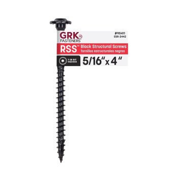 STRUCTURAL SCREW BLK 5/16X4IN