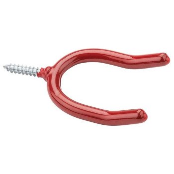 National Hardware V2210 N188-004 Storage Hook, 12 lb, 1-5/8 in Opening, Screw Mounting, Steel, Red