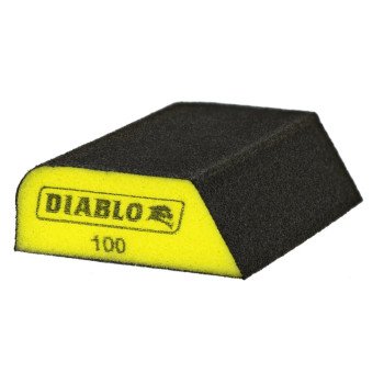 Diablo ENDURA-BOND DFBCOMBFIN01G Dual Edge Sanding Block, 4 in L, 2-1/2 in W, 100 Grit, Fine