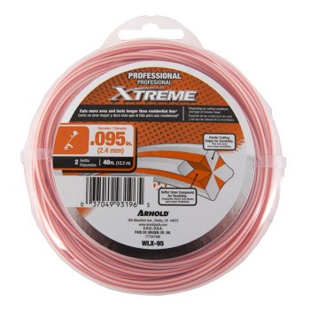 Arnold Xtreme Professional WLX-95 Trimmer Line, 0.095 in Dia, 40 ft L, Monofilament