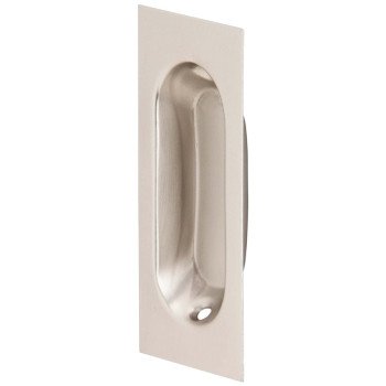 Schlage Ives Series 222B15 Rectangular Pull, 1-5/16 in W, 15/32 in D, 3-1/8 in H, Brass, Satin Nickel