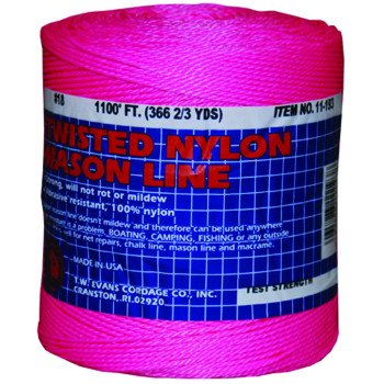 T.W. Evans Cordage 11-193 Mason Line, 1088 ft L Line, Pink Line