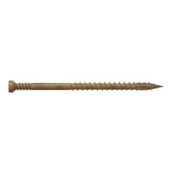 Simpson Strong-Tie FT07212R100 Screw, #7 Thread, 2-1/2 in L, Serrated Thread, Trim Head, 6-Lobe Drive, Saw Tooth Point