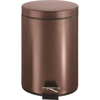 Simple Spaces LYP0701 Trash Can, 1.85 gal Capacity, Plastic/Stainless Steel/Steel, Venetian Bronze, Flat Lid Closure