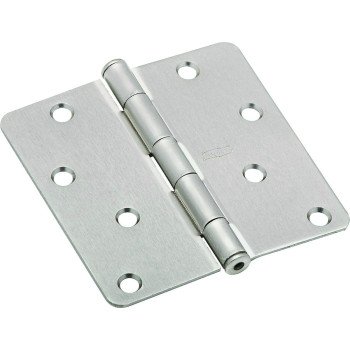 National Hardware N830-246 Door Hinge, Cold Rolled Steel, Satin Nickel, Non-Rising, Removable Pin, Full-Mortise Mounting