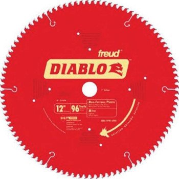 Diablo D1296N Circular Saw Blade, 12 in Dia, 1 in Arbor, 96-Teeth, Carbide Cutting Edge