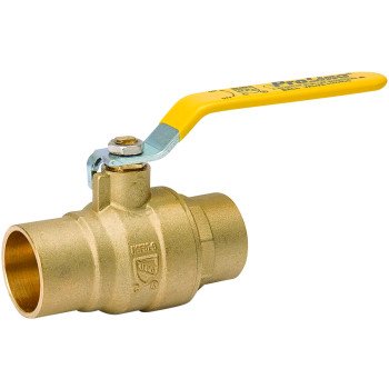 B & K 107-853NL Ball Valve, 1/2 in Connection, Sweat x Sweat, 600/125 psi Pressure, Standard Actuator, Brass Body