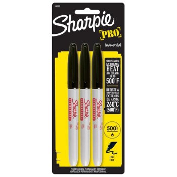 Sharpie 13763PP Industrial Permanent Marker, Fine Lead/Tip, Black Lead/Tip