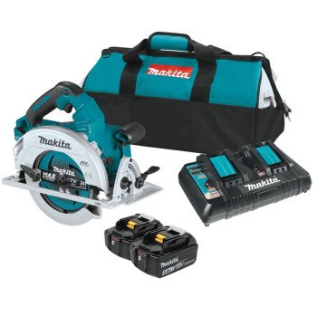 Makita XSH06PT1 Circular Saw Kit, Battery Included, 18 V, 5 Ah, 7-1/4 in Dia Blade, 0 to 56 deg Bevel