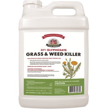 Farm General 75272 Grass and Weed Killer, Liquid, Clear/Viscous Green/Yellow, 2.5 gal