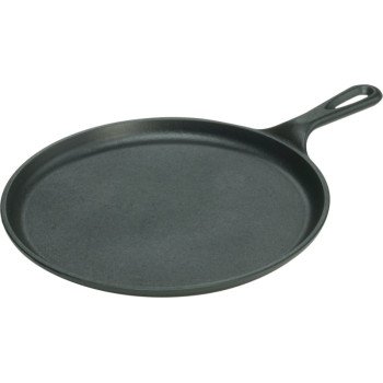 Lodge L9OG3 Griddle, 10.188 in Dia, Iron, Black, Round