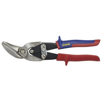 Irwin 2073211 Snip, 9-1/2 in OAL, 1-5/16 in L Cut, Compound Cut, Steel Blade, Double-Dipped Handle, Red Handle