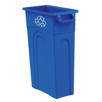 United Solutions COLORmaxx TI0033 Trash Can, 23 gal Capacity, Plastic, Blue